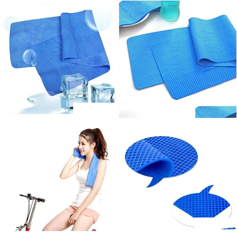 cold towel exercise sweat summer ice towel 80x16cm sports cool towel pva hypothermia cooling