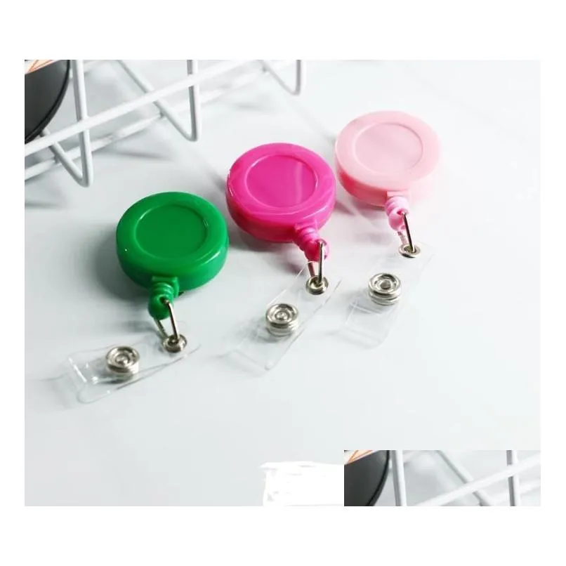 wholesale Retractable Lanyard ID Card Badge Holder Reels with Clip Keep Key Cell phone KeyChain Ring Reels SN1438
