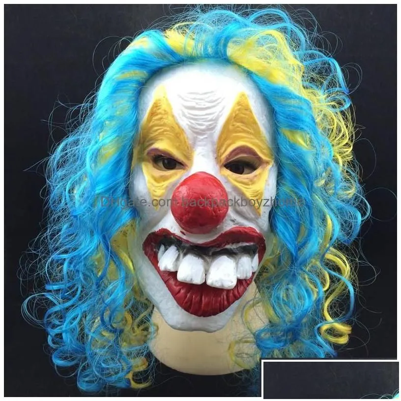 party masks halloween scary mask latex clown face wry fl horror masquerade drop delivery home garden festive supplies dhsl8