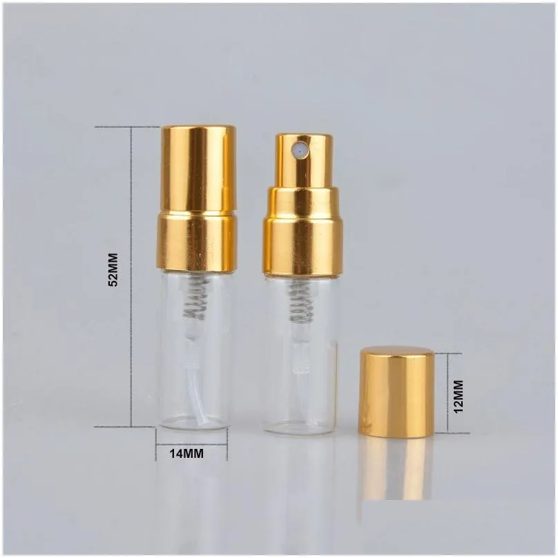 wholesale 2ml perfume bottle mini empty spray bottle refilable atomizer glass bottle 