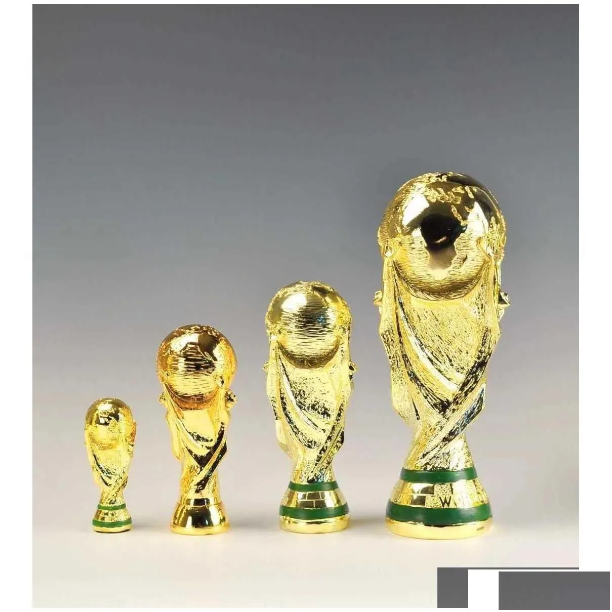 Arts And Crafts European Golden Resin Football Trophy Gift World Soccer Trophies Mascot Home Office Decoration Drop Delivery Garden