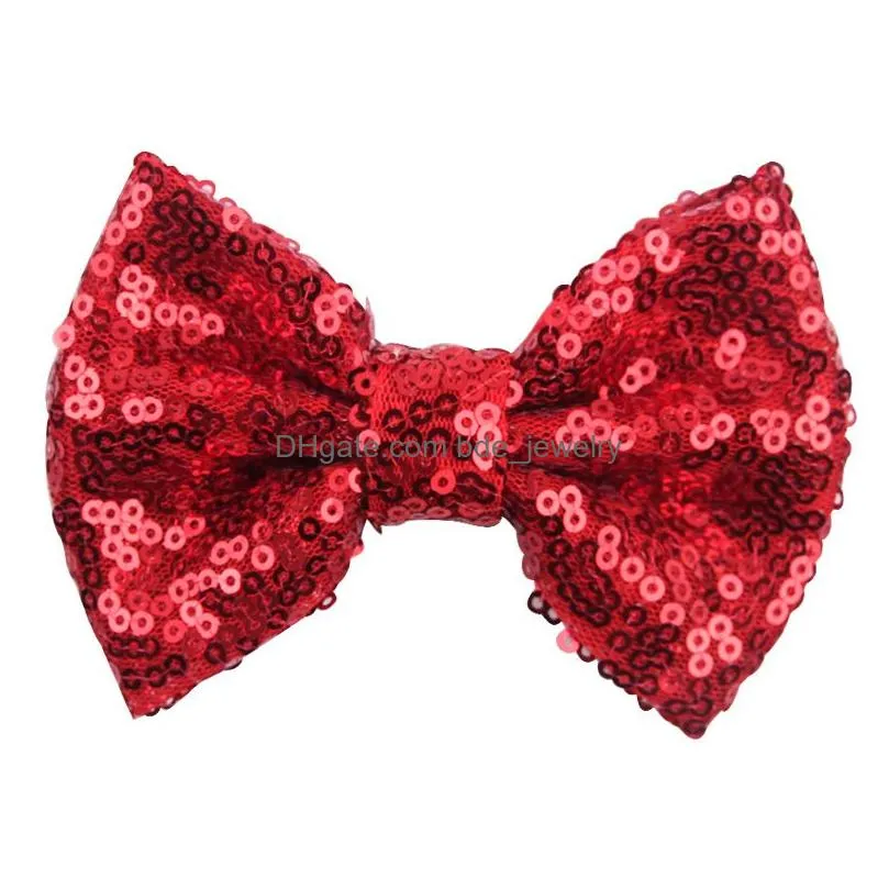 2020 38 colors 4 inch sequins bow diy headbands accessories baby boutique hair bows without alligator clip for girls m791