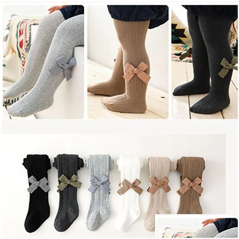 leggings tights cotton fashion baby girls pantyhose spring fall winter bowknot christmas children kids knitted collant thights