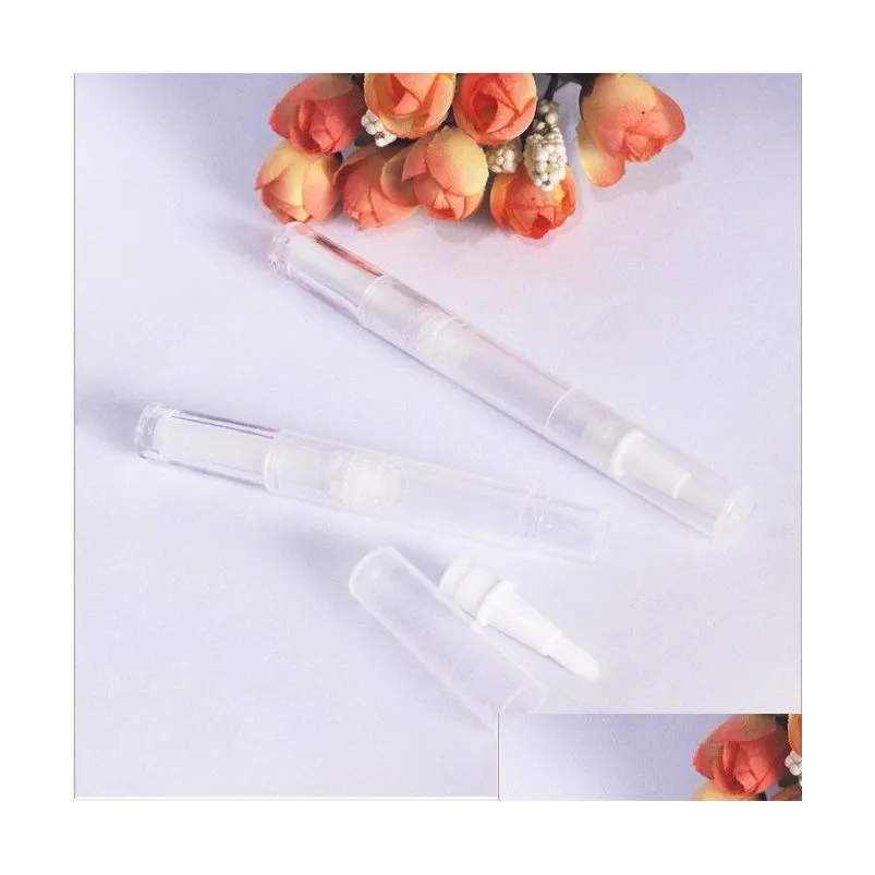 wholesale 3ml empty twist pen with brush cosmetic container lip gloss eyelash growth liquid tube