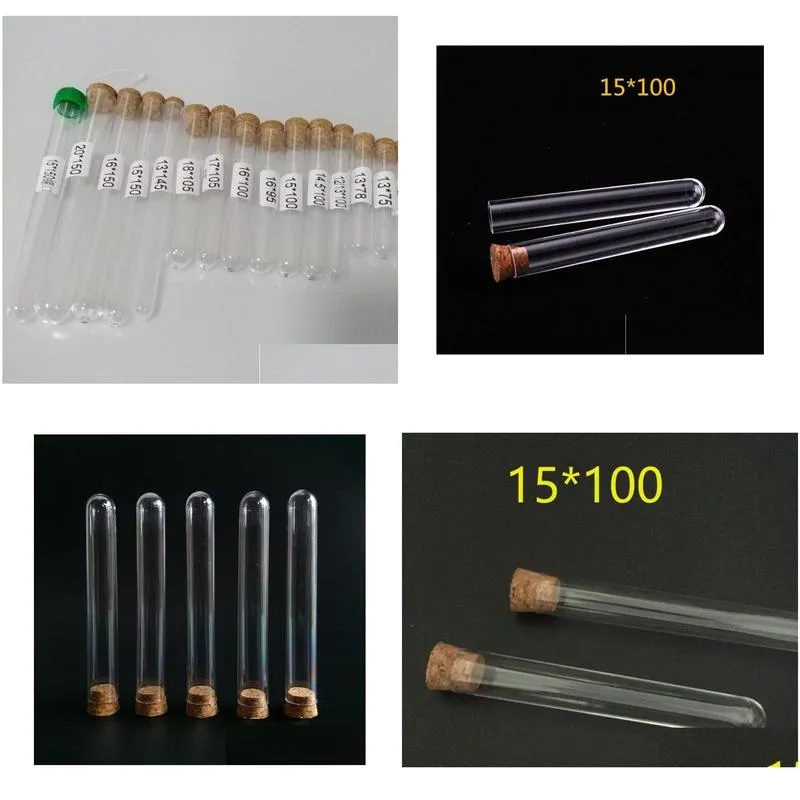 wholesale plastic test tube with cork stopper 4-inch 15x100mm 11ml clear food grade cork approved pack 100 all size available in our