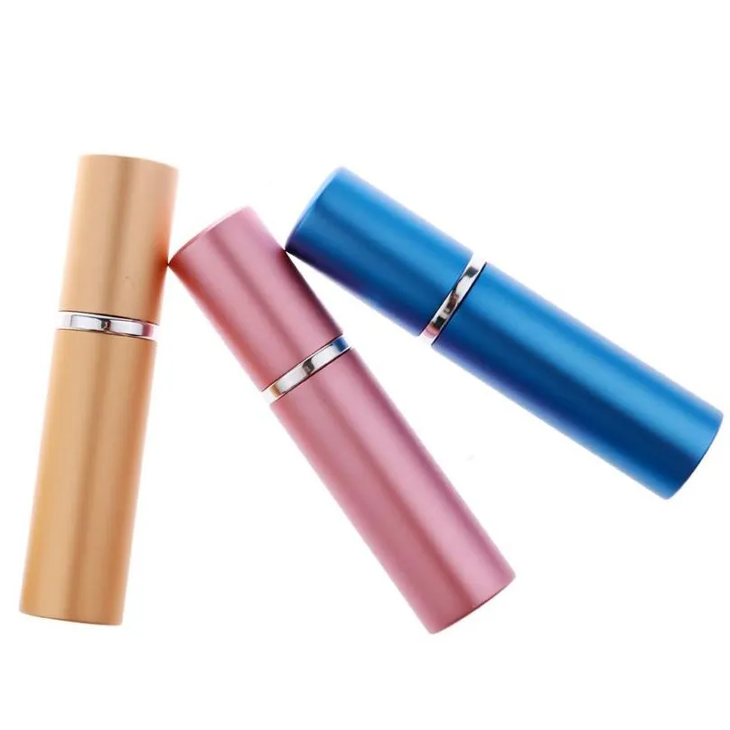 wholesale aluminium perfume bottle 5 ml portable refillable glass perfume bottle aluminum sprayer empty cosmetic vial perfume atomizer