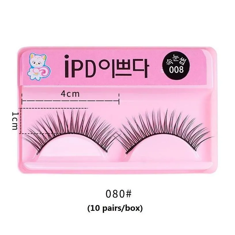 false eyelashes 10 pairs/box korean style cat ipd pure handmade natural thick long eye lashes drop delivery health beauty makeup eyes