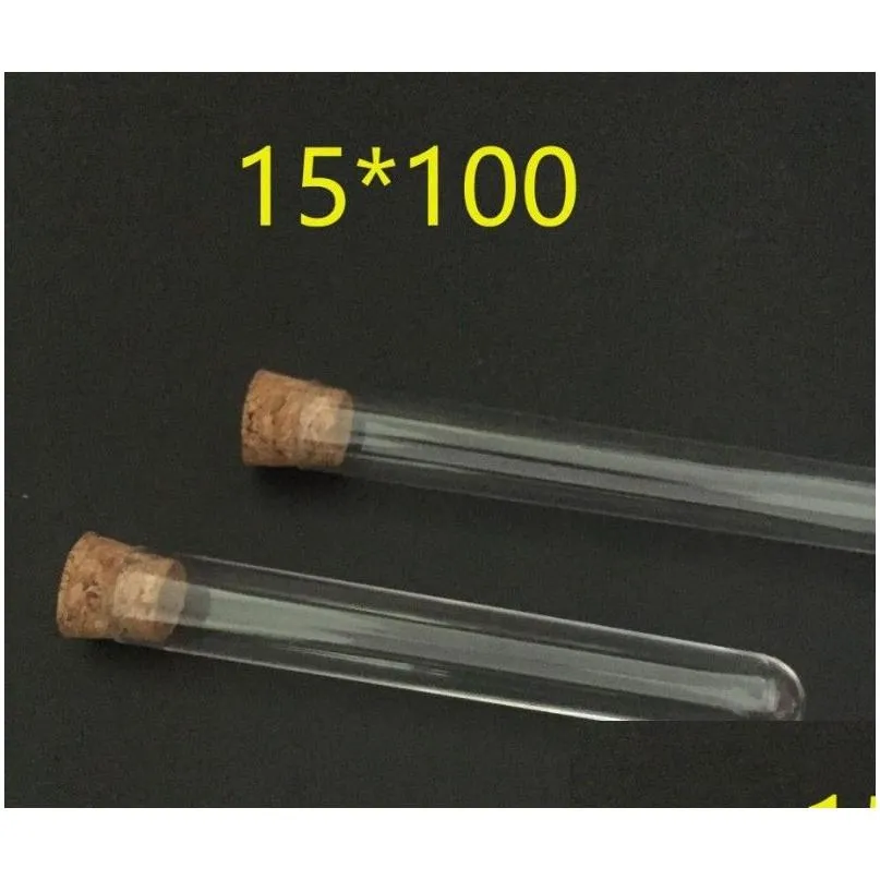 wholesale plastic test tube with cork stopper 4-inch 15x100mm 11ml clear food grade cork approved pack 100 all size available in our