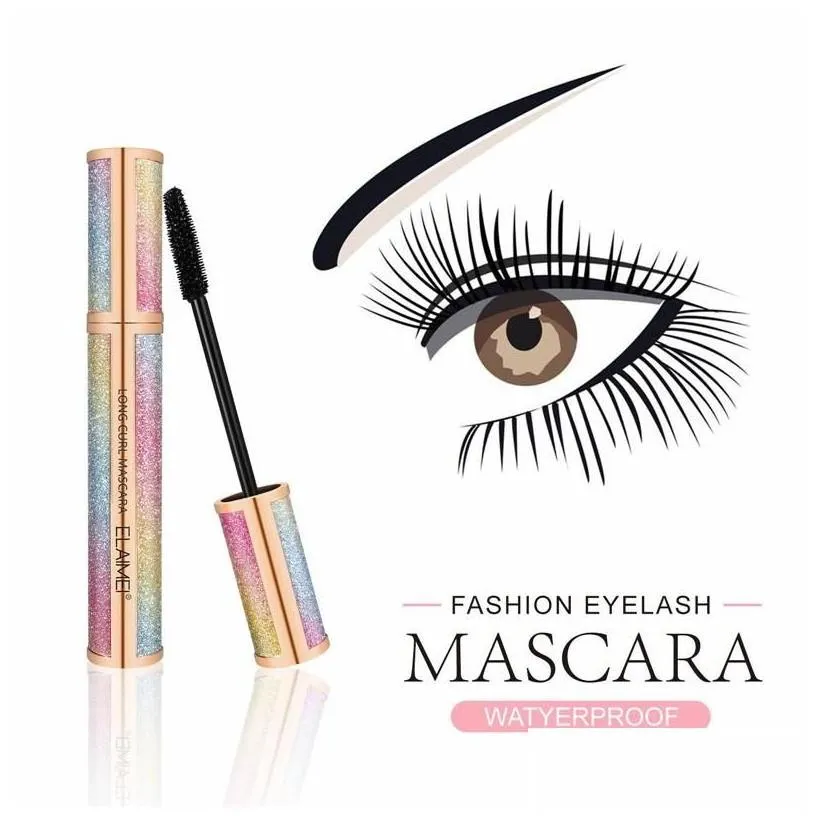 mascara elaimei 4d volume waterproof silk curl fiber lash starry eyelash extension black thick mascaras cosmetics drop delivery heal