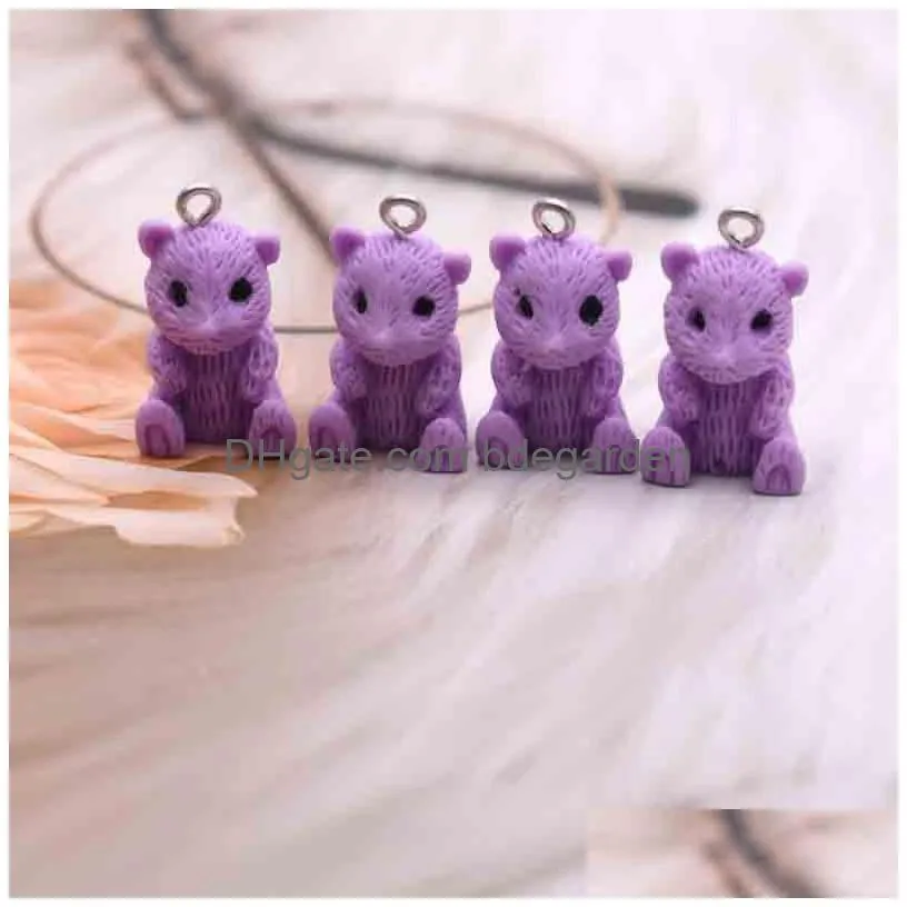 charms 10pcs 12 23mm 3d simulation resin handmade cute squirrel animal for diy earrings necklace jewelry accessoriescharms