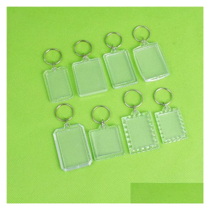 diy acrylic blank p o key chains t-shirt shape key chains insert p o key rings 15 styles