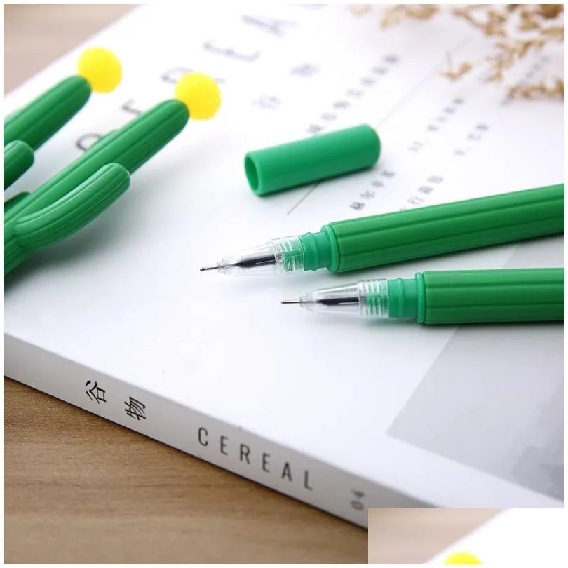 wholesale cactus gel pen school office signature pen cute creative design student personality writing stationery 