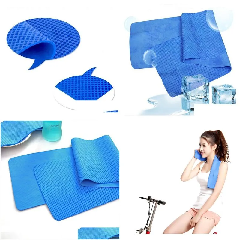 cold towel exercise sweat summer ice towel 80x16cm sports cool towel pva hypothermia cooling