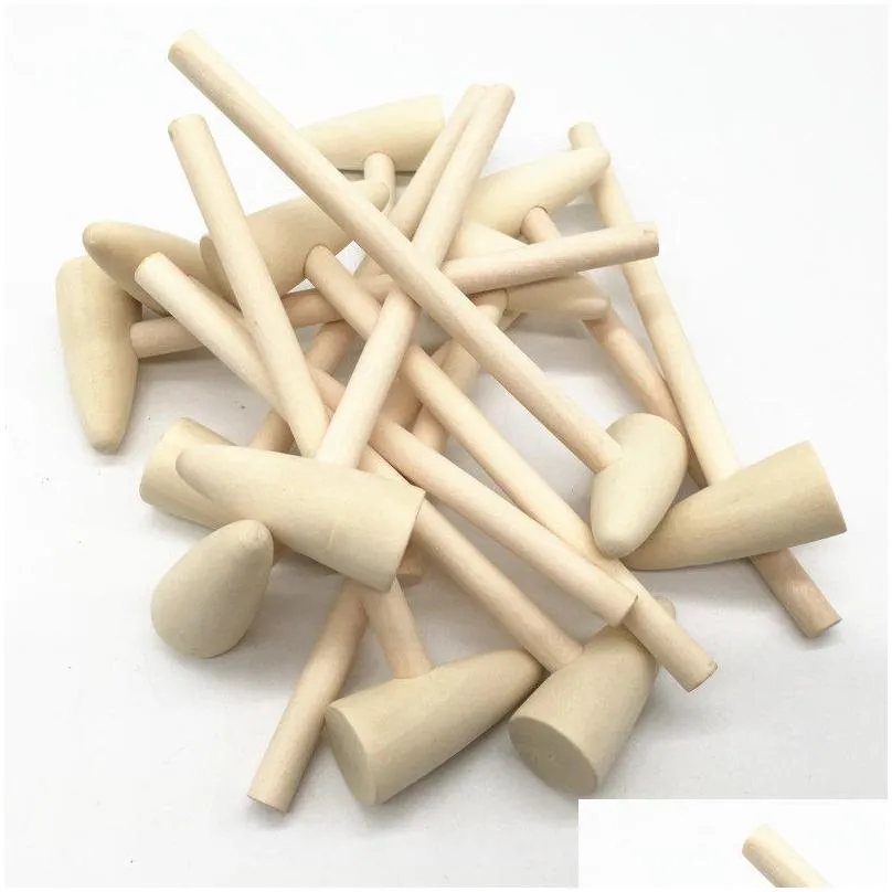 Mini Wooden Hammer Wood Mallets For Seafood Lobster Crab Shell Leather Crafts Jewelry Crafts Dollhouse Playing House Supplie