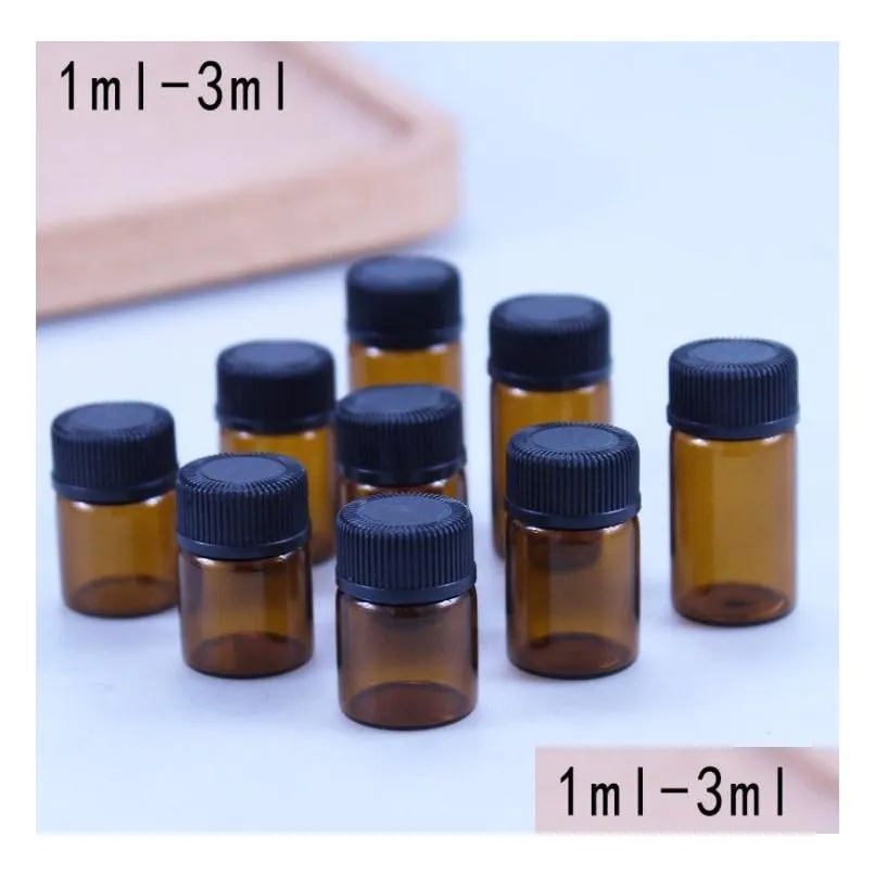 wholesale 1ml 2ml 3ml 5ml amber glass essential oil bottle perfume sample tubes bottles small empty glass bottle home fragrances