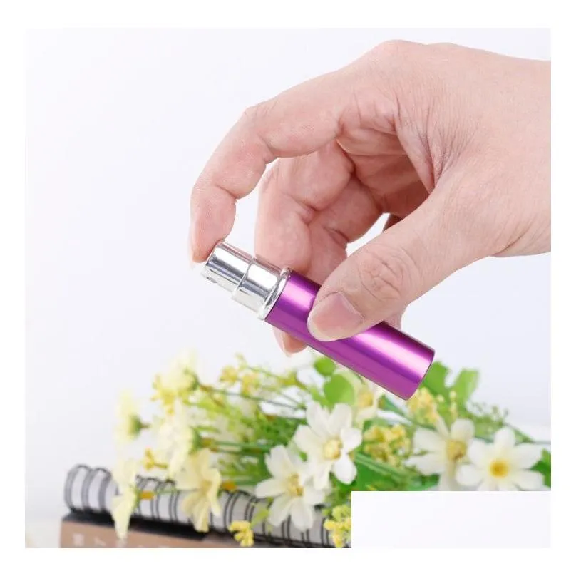 wholesale 5ml perfume bottle aluminium anodized compact perfum atomizer fragrance scent-bottle travel refillable makeup spray bottles