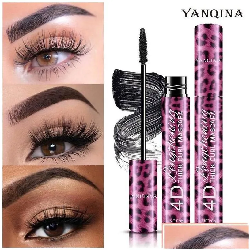 mascara yanqina 36h liquid eyeliner pen makeup 4d thick curl black long lasting waterproof eye liner cosmetics beauty drop delivery