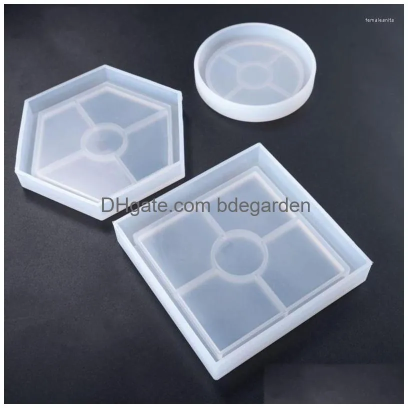 jewelry tools diy silicone crystal epoxy resin casting molds tea mat mould