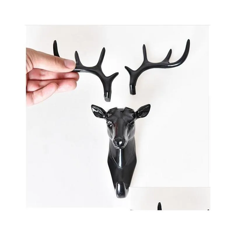 Wall Decor Hooks Antlers American Style Household Decor Hooks Multi-purpose Wall Coat Keys Bags Clothes Hook GA86