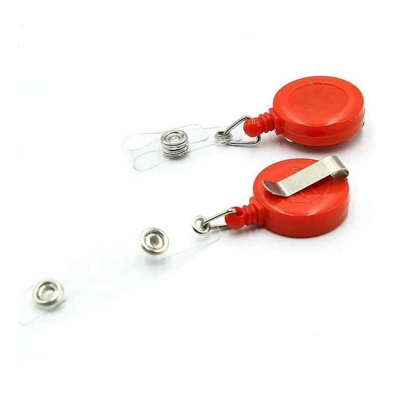 wholesale Retractable Lanyard ID Card Badge Holder Reels with Clip Keep Key Cell phone KeyChain Ring Reels SN1438