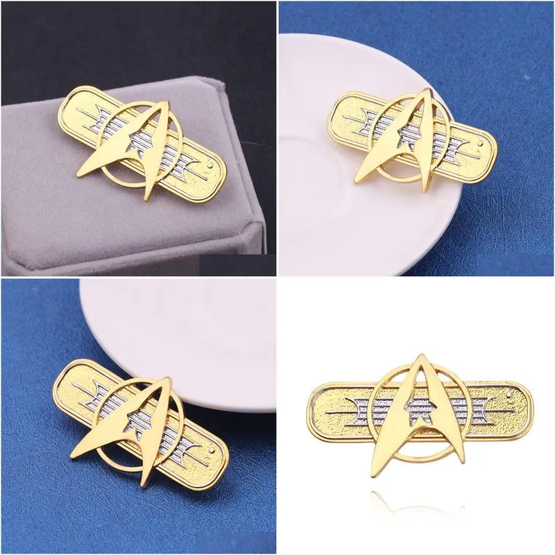 Star Trek Starfleet Enamel Brooch Pins Badge Lapel Pins Alloy Metal Fashion Jewelry Accessories Gifts S10001