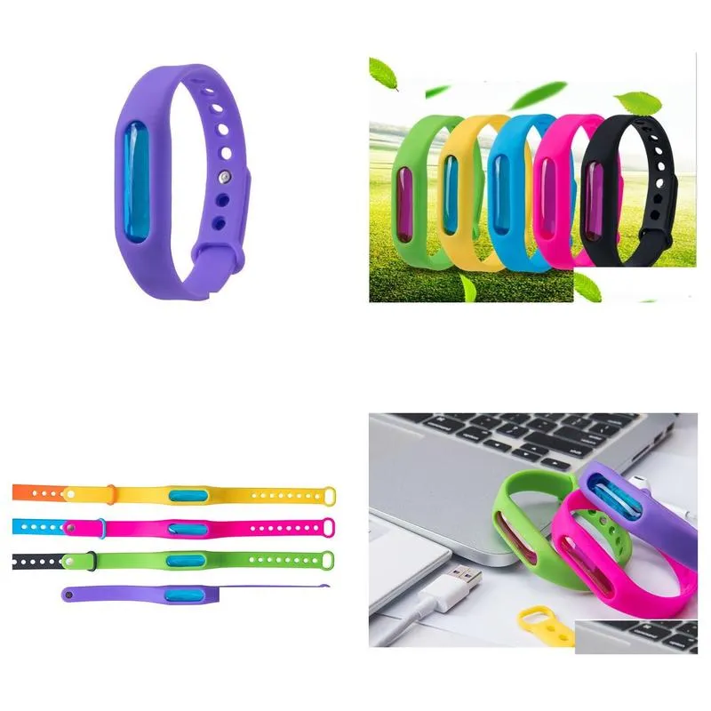 pest control kid mosquito repellent bracelet sile wristband summer plant  oil capse band