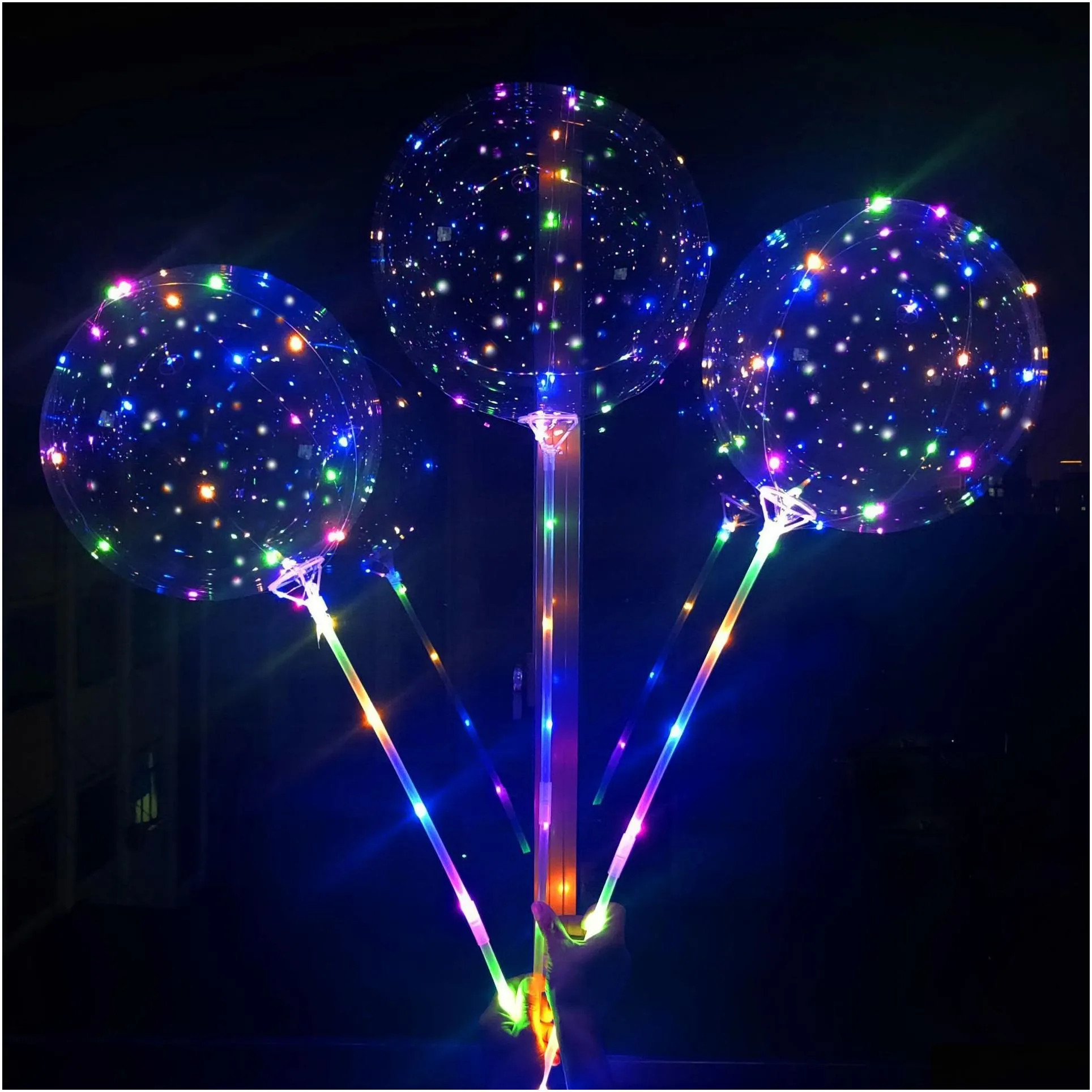 led bobo balloon  string balloon light party decor for christmas halloween birthday balloons