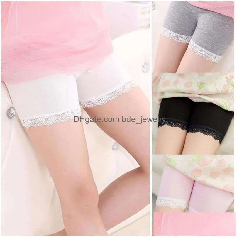 children modal cotton shorts summer fashion lace short leggings for girls safety pants baby short tights