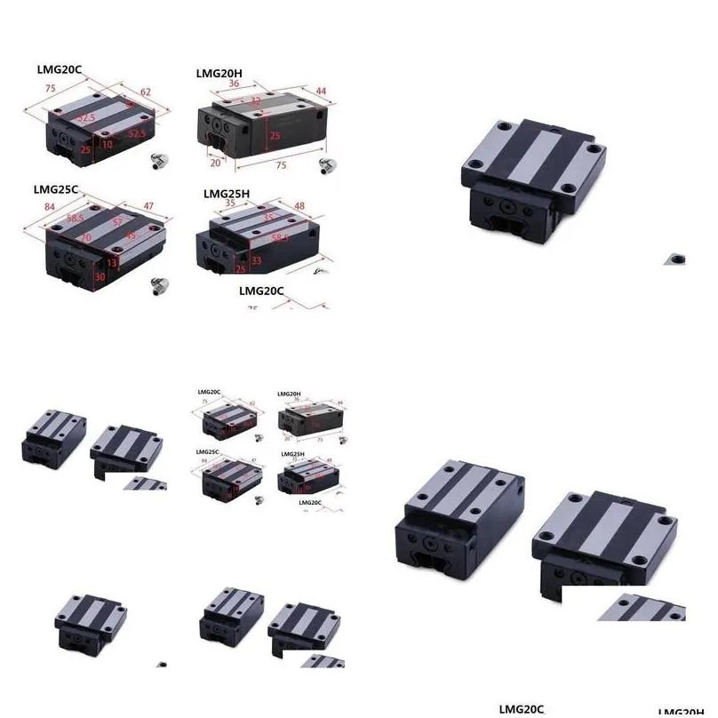 wholesale other replacement parts csk linear guide rail slide block lmg20h/25h/30h/lmg20c/25c square slider for cnc router drop delivery offic