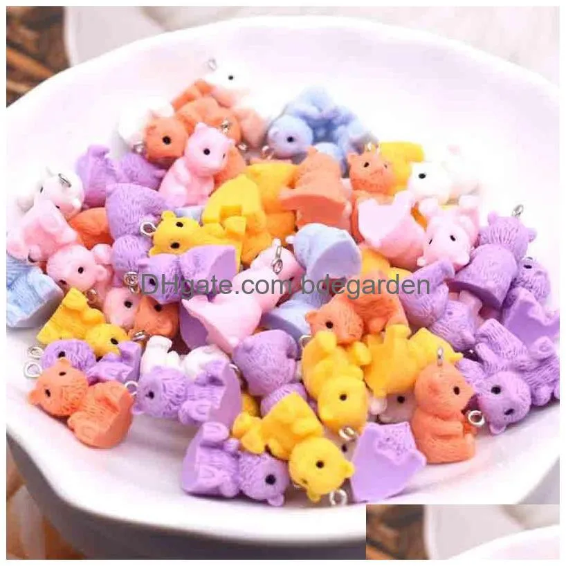 charms 10pcs 12 23mm 3d simulation resin handmade cute squirrel animal for diy earrings necklace jewelry accessoriescharms