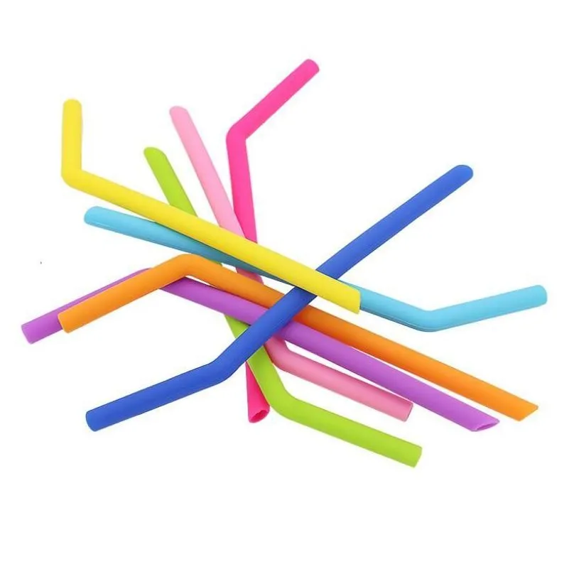 drinking straw silicone stripes straw 6 color silicone eco straws reusable for 800ml mugs smoothie flexible sucker