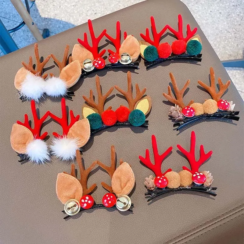 Christmas Decoration Headwear Elk Horn Hair Clip Children`s Hair Accessories Hoop WLY935