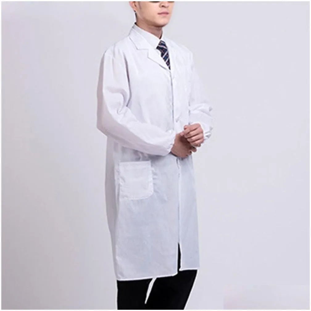 wholesale Lab Supplies White Lab Coat Doctor Hospital Scientist School Fancy Dress Costume for Students Adults JS26