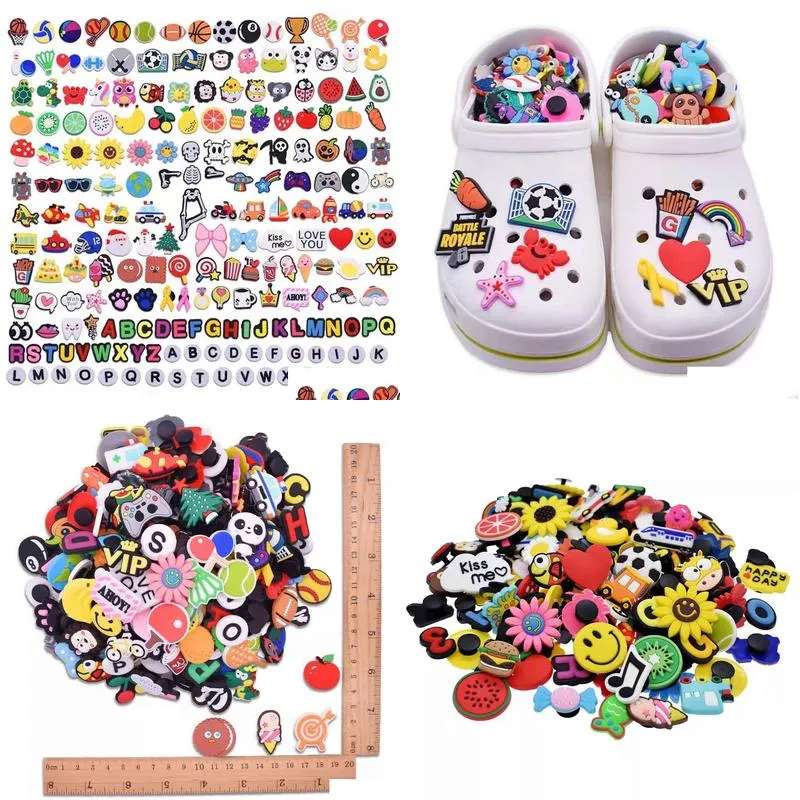 Hole Mix Charm Cartoon Slipper Accessories clog For Kids Gifts Colorful Letter Animal Monkey Shoes Charms Buckles