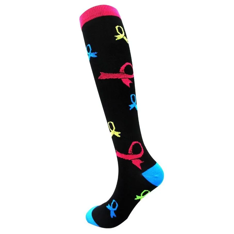 300pcs/lot 28 colors women men compression socks nylon sports sock 15-20mmhg for running hiking flight travel circulation athletics