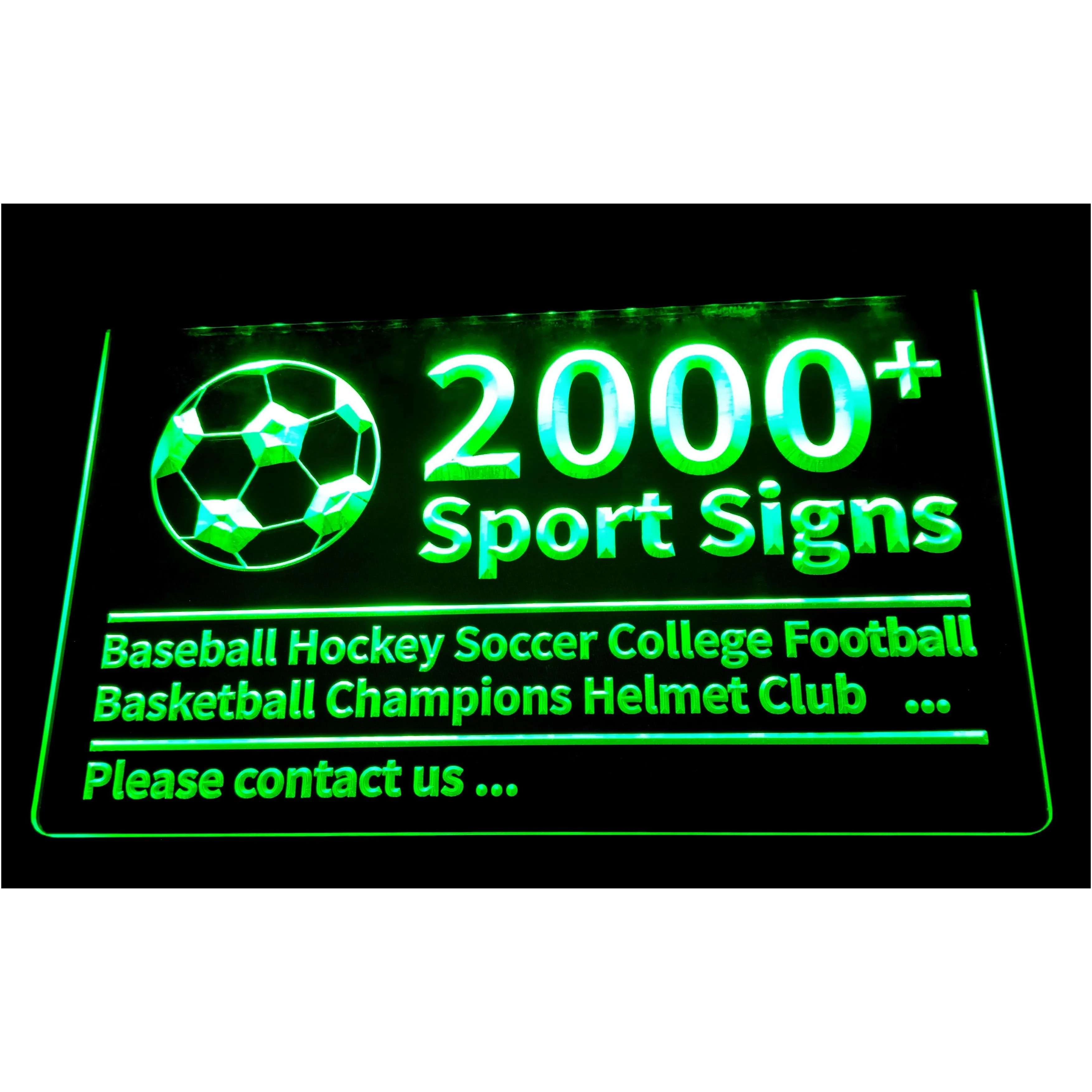 2000 Soprt Signs LED Strip Lights Light Sign Baseball Hockey Football Basketball Helmet CLub 3D Dropshipping Wholesale