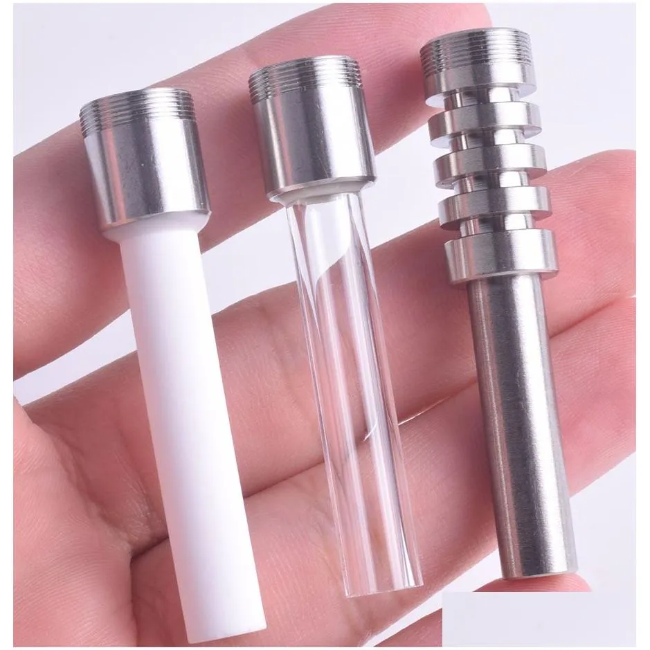 Smoking Glass Pipe Accessories 510 Thread Titanium Quartz Ceramic Tip Nails for mini Micro Nectar Collector V4 Kit