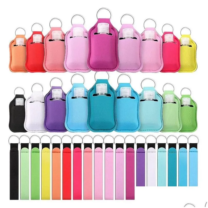 Keychains Pieces Empty Travel Bottles With Keychain Holder Set Include Bottle Container Wristlet HolderKeychains KeychainsKeychains