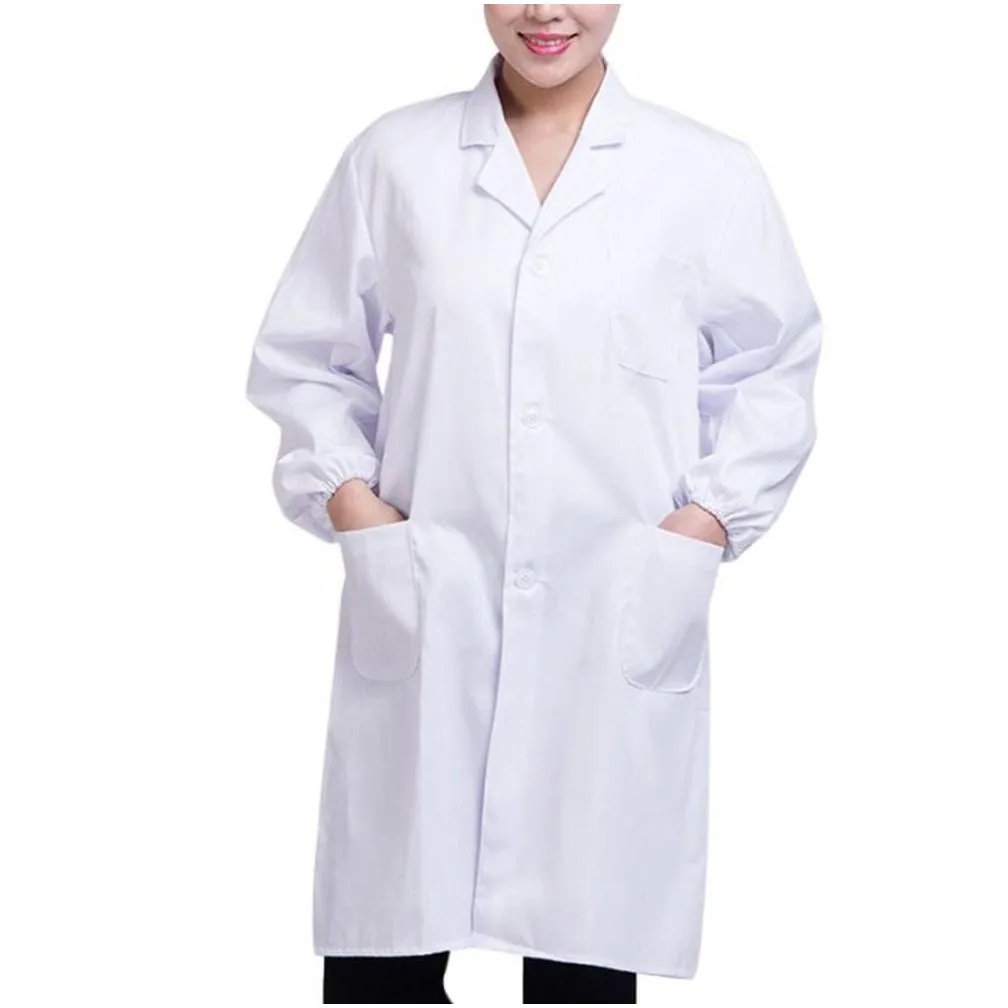 wholesale Lab Supplies White Lab Coat Doctor Hospital Scientist School Fancy Dress Costume for Students Adults JS26