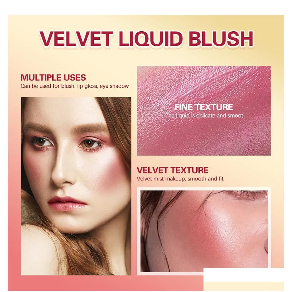 rare liquid blush velvet matte blusher face pigment lasting beauty natural cream cheek tint orange peach blush makeup