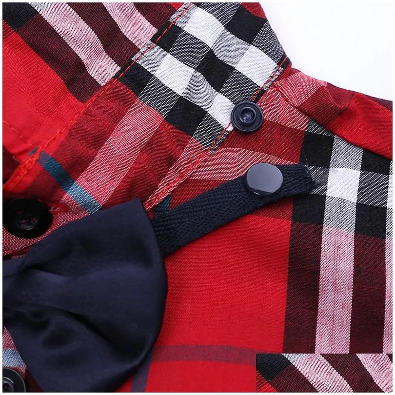 toddler kid baby boy clothes t-shirts long sleeve plaid tops cotton shirt blouse streetwear outfits 2-7t blouse casual