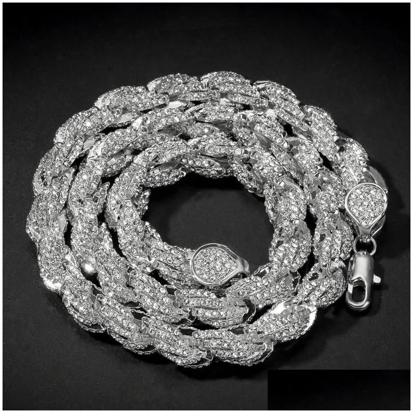 Chains Europe Hip Hop Cubic Zircon Personality Exaggeration Necklace Luxury Charm Party Men`s Essential Jewelry1