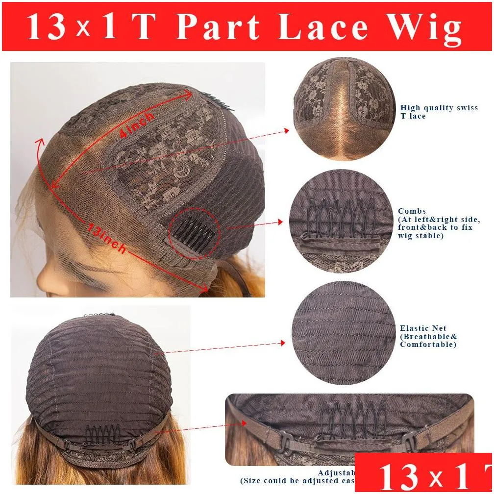 100% Closed Wig 13x6 Lace Front Wig 30 32
