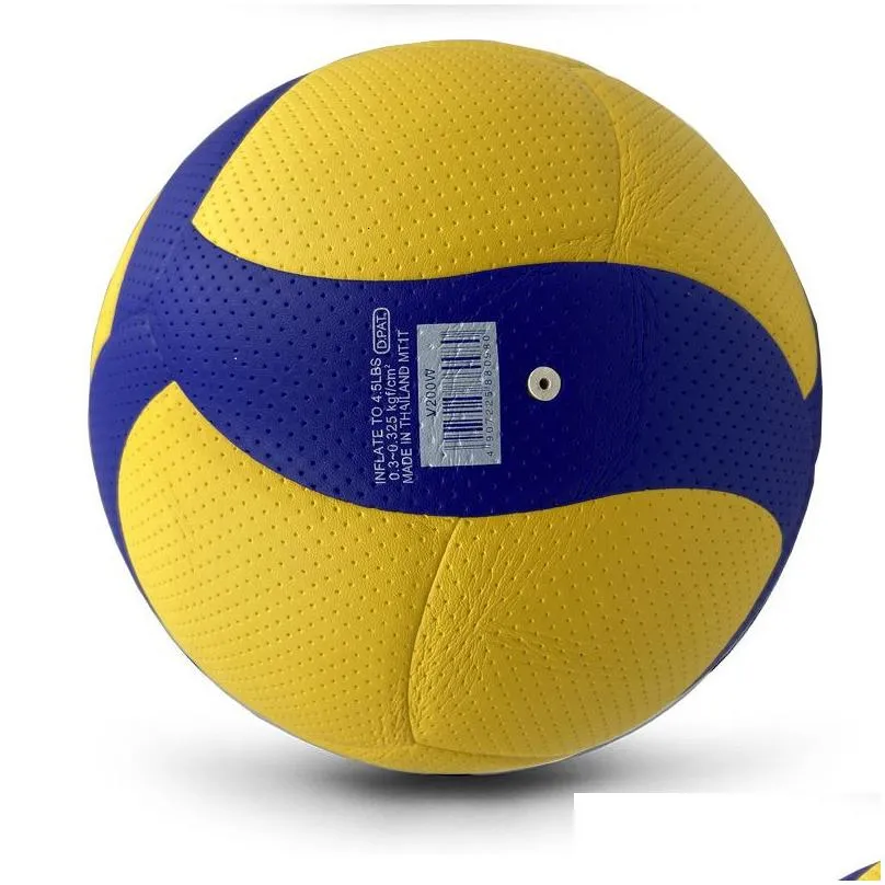 balls brand size 5 pu soft touch volleyball official match v200w s high quality indoor training balls 230322