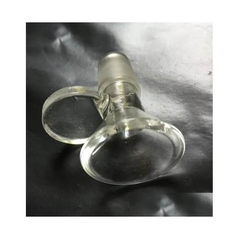 Male Glass Funnel Bowl Hookahs Adapter Bowls Herb Dry Oil Burner With Handle 14mm 18mm For Smoking Tools Accessories Water Bongs