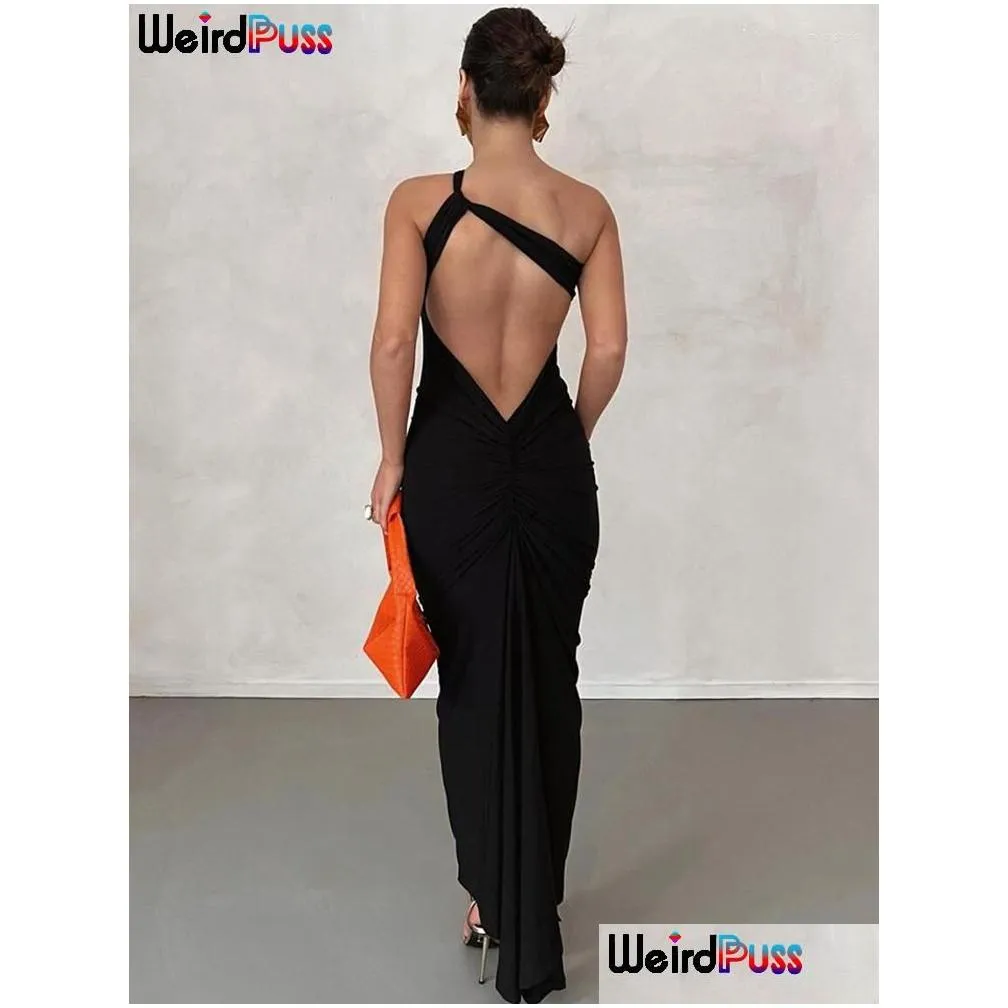 casual dresses weird puss hollow sexy women elegant dress cross ruched chic design sleeveless skinny stylish bodycon birthday party