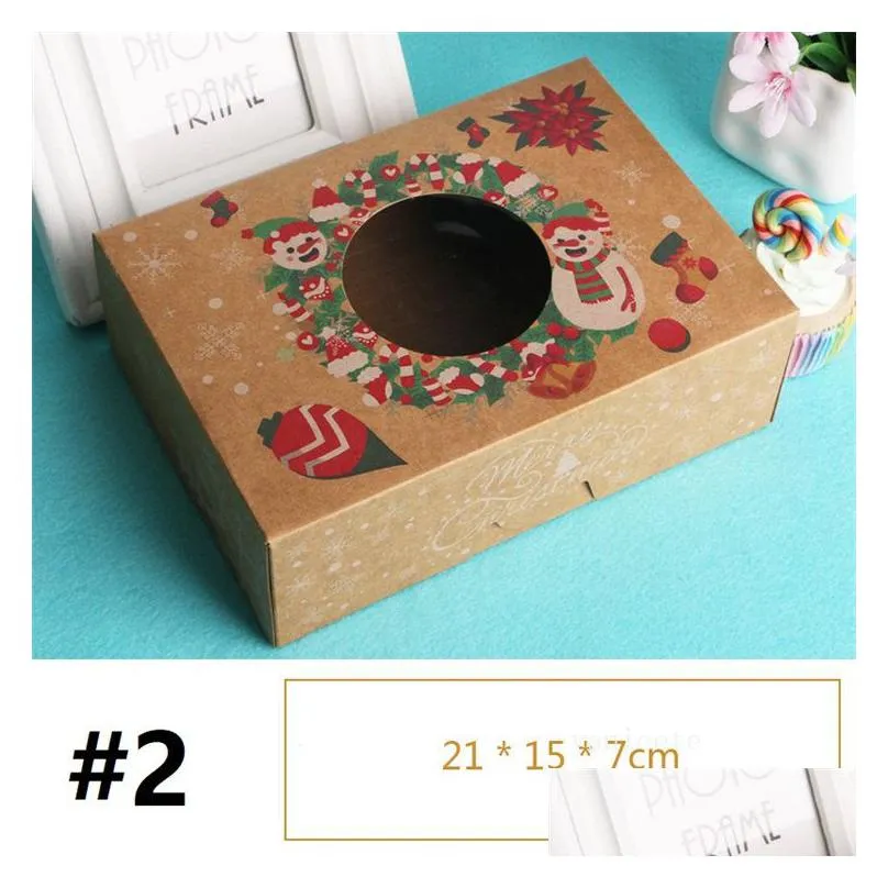 wholesale christmas pastry packaging box christmas baking packaging christmas eve biscuit gift boxes lt100