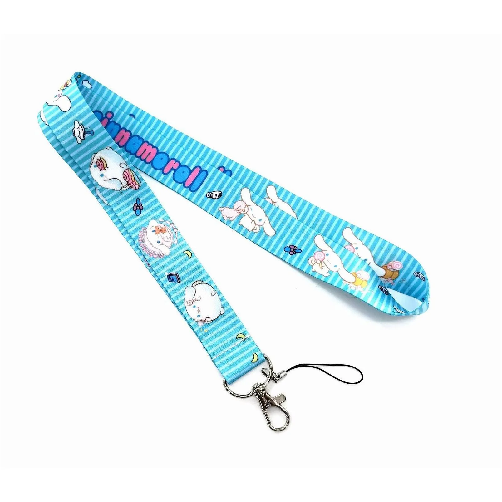 Cartoon Cinnamoroll My Melody Anime Lanyard for keys ID Card Gym Mobile Phone Straps USB badge holder DIY Hang Rope Lariat Keychain