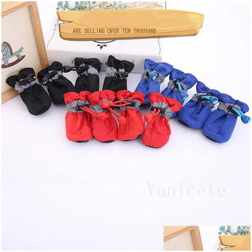 pet dog apparel dogs shoes puppy cat shoe pet-dog soft sole waterproof anti-slip rain shoesteddy bomei poodle rain-boots t9i002221