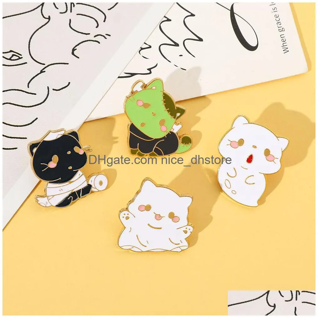 halloween ghost cat brooch cute anime movies games hard enamel pins collect cartoon brooch backpack hat bag collar lapel badges